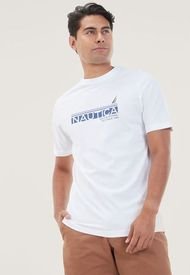 Camiseta Blanco-Azul Nautica