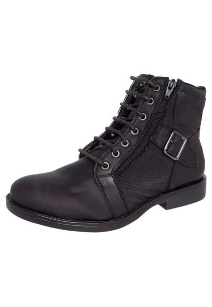 Bota Couro DAFITI SHOES Preta - Marca DAFITI SHOES