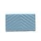 Bolsa Estilo Carteira Com Alça Transversal Em Corrente E Material Bordado Azul - Marca WILLIBAGS