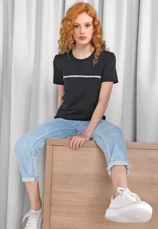 Blusa Calvin Klein Jeans Logo Preta
