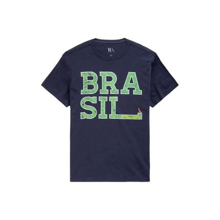 Camiseta Estampada Brasil Reserva Azul Marinho - Marca Reserva