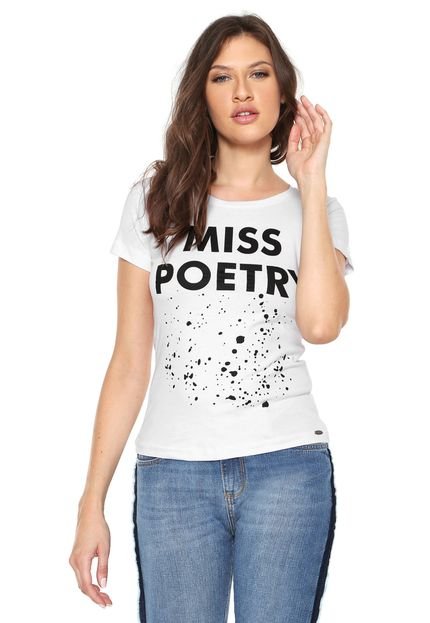 Camiseta Uber Jeans Miss Poetry Branca - Marca U Uberjeans