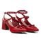 Scarpin Sapato Slingback salto grosso Vermelho 183210 Flor da Pele - Marca Flor da Pele