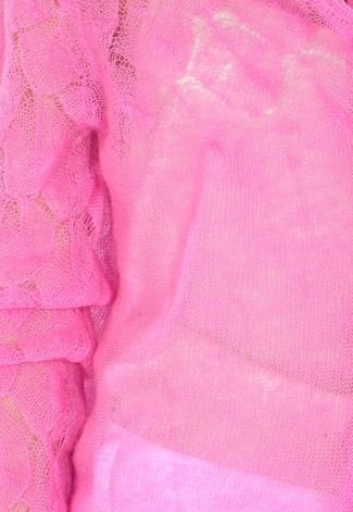 Cardigã Cavalera Exclusiva Neon Rosa