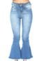 Calça Jeans Colcci Babado Skinny Cropped Azul - Marca Colcci