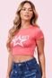 Camiseta Feminina Cropped Basic Planet Girls Rosa - Marca Planet Girls