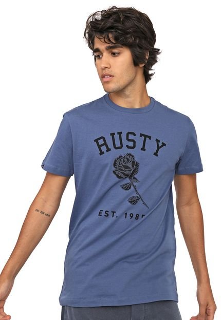 Camiseta Rusty Estampada Azul - Marca Rusty