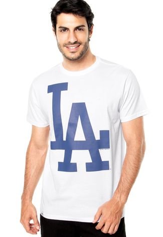 Camiseta New Era Los Angeles Dodgers 10 Branca