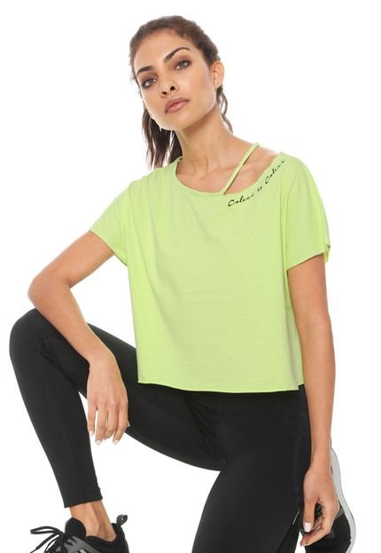 Camiseta Cropped Colcci Fitness Recorte Verde - Marca Colcci Fitness