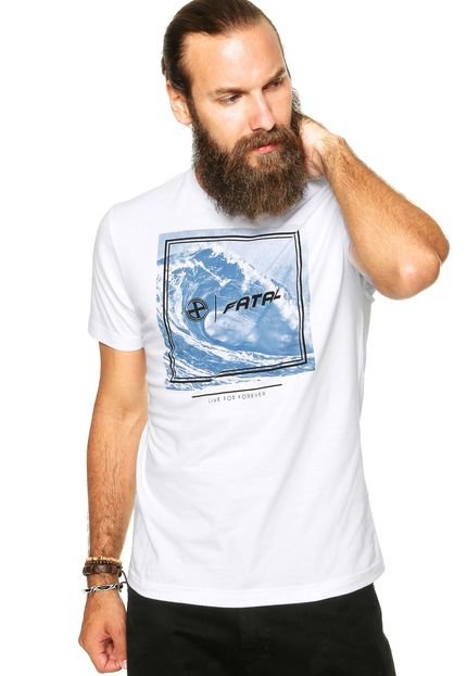 Camiseta Fatal Onda Branca - Marca Fatal Surf