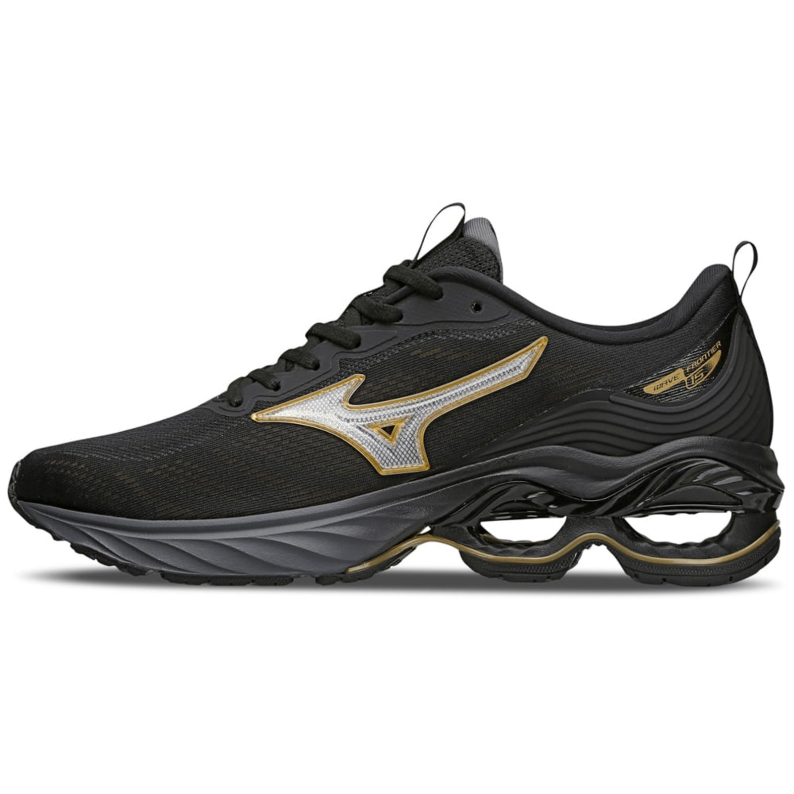 Tênis de Corrida Masculino Mizuno Wave Frontier 15 41 Preto - Marca Mizuno