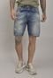 Bermuda Jeans Slim Vintage Masculino com Puídos Dialogo Jeans - Marca Dialogo Jeans