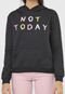 Blusa de Moletom Flanelada Fechada Not Today Preto - Marca FiveBlu