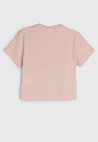 Blusa Cropped Infantil Calvin Klein Jeans Rosa Chiclete - Xuá Kids