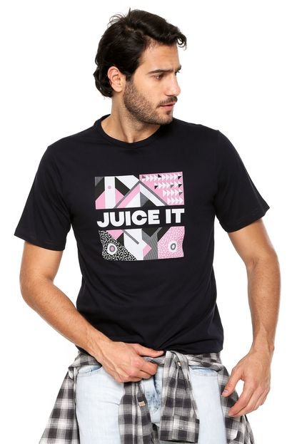 Camiseta Juice It Manga Curta 90s Wave Preta - Marca Juice It