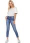 Calça Jeans Indigo Jeans Skinny Cropped Estonada Azul - Marca Indigo Jeans
