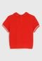 Camisa Polo Lacoste Kids Infantil Lettering Vermelha - Marca Lacoste Kids