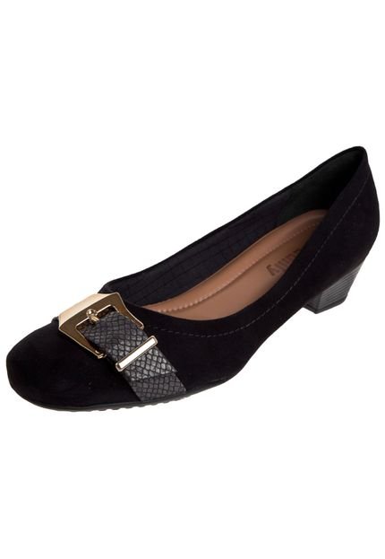 Scarpin Piccadilly Low Preto - Marca Piccadilly