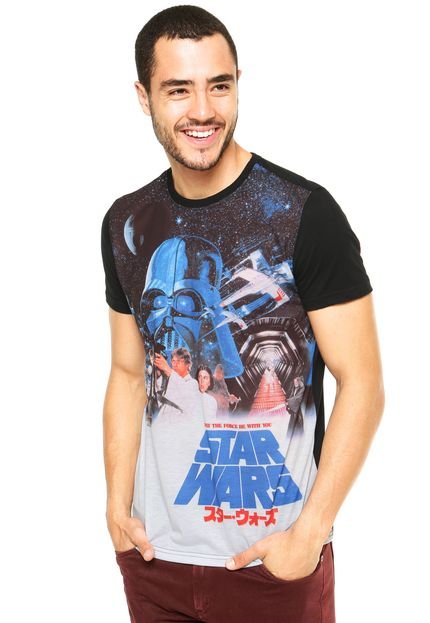 Camiseta Malwee Star Wars Poster Preta - Marca Malwee