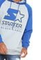 Moletom Flanelado Fechado Starter Logo Cinza/Azul - Marca S Starter