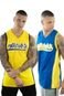 Kit com 2 Regatas de Basquete Shatark NBA Cash - Amarelo e Azul - Marca Shatark