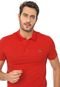 Camisa Polo Lacoste Regular Frisos Vermelha - Marca Lacoste