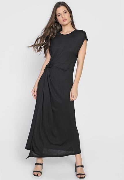 Vestido Colcci Midi Fenda Preto - Marca Colcci