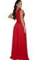 Vestido Longo de Festa Premium Denise Micro Tule Vermelho - Marca Cia do Vestido