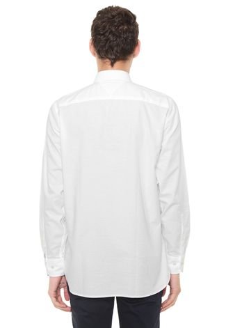 Camisa Tommy Hilfiger Reta Logo Branca