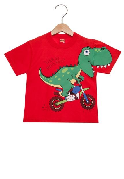 Camiseta Manga Curta Kyly Fera do Motocross Infantil Vermelha - Marca Kyly