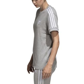 Camiseta Feminina Adidas Originals 3-Listras Cinza CY4982