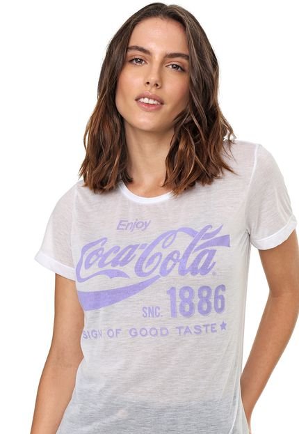 Camiseta Coca-Cola Jeans Lettering Branca - Marca Coca-Cola Jeans