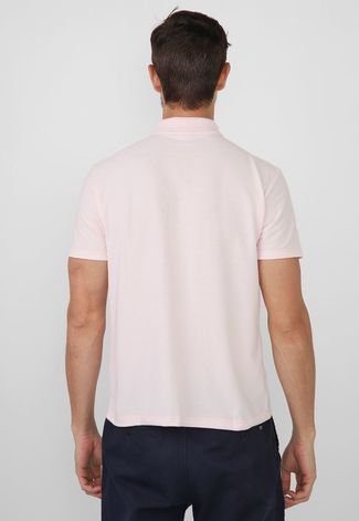Camisa Polo Malwee Reta Bolso Rosa