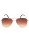 Óculos De Sol Khatto Aviador Marrom/Dourado - Marca Khatto