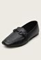 Mocassim Flat Dafiti Shoes Croco Preto - Marca DAFITI SHOES