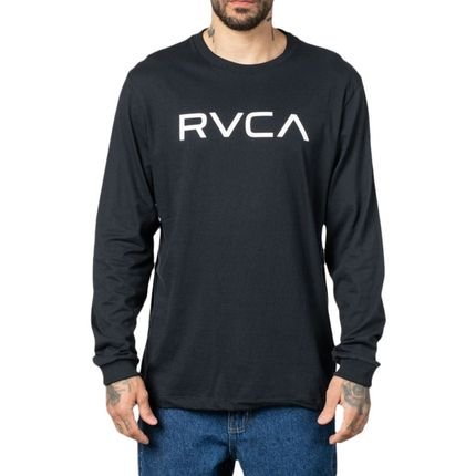 Camiseta RVCA Manga Longa Big RVCA WT23 Masculina Preto - Marca RVCA