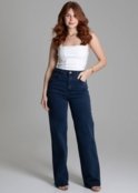 Calça Jeans Sawary Wide Leg - 278046 - Azul - Sawary - Marca Sawary