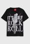 Camiseta Kyly Infantil Rock Preta - Marca Kyly