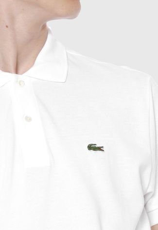 Camisa Polo Lacoste Classic Fit Branca