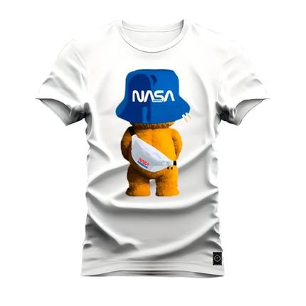 Camiseta Plus Size Estampada Premium T-Shirt Ted Chapeu - Branco - Marca Nexstar