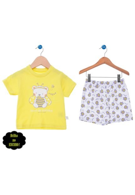 Pijama Cara de Criança Abelha Amarelo-Forte - Marca Cara de Crianca