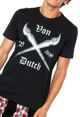 Camiseta Von Dutch  Estampada Preta