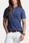 Camisa Polo Polo Ralph Lauren Slim Logo Bordado Azul - Marca Polo Ralph Lauren