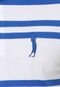 Camisa Polo Aleatory Faixas Branca/Azul - Marca Aleatory