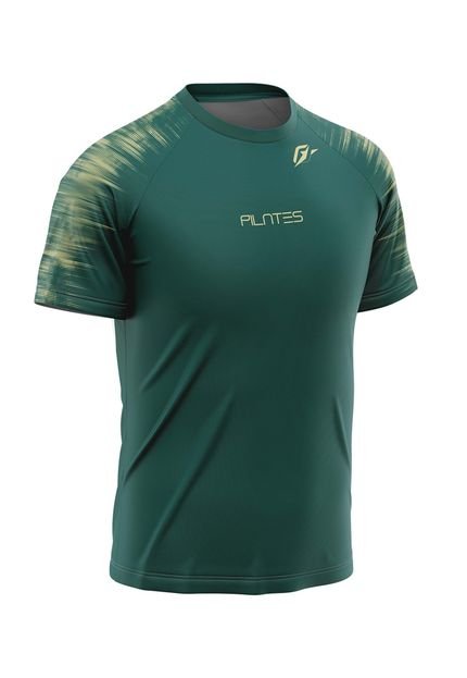 Camiseta Raglan Unissex Pilates Tecnodots Verde - Marca Over Fame