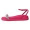 Sandália Rasteira Feminina Donatella Shoes Chinelo Papete Brilho Trançado Leve Confort Pink - Marca Monte Shoes
