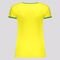 Camisa Placar Brasil Brasão Feminina Amarela - Marca Placar