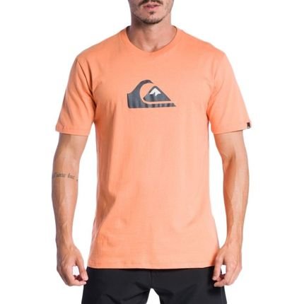 Camiseta Quiksilver Comp Logo Colors SM24 Masculina Laranja - Marca Quiksilver