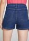 Shorts Jeans Feminino Cintura Alta - Azul - Marca Hering