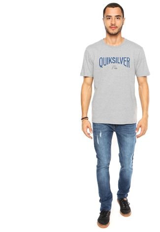 Camiseta Quiksilver Montain Wave Cinza